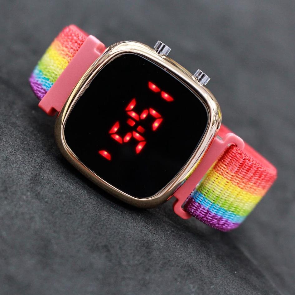 Special Price.. JAM TANGAN LED KANVAS OVAL TOP QUALITY EING ROSE GOLD/JAM TANGAN FASHION KEKINIAN/