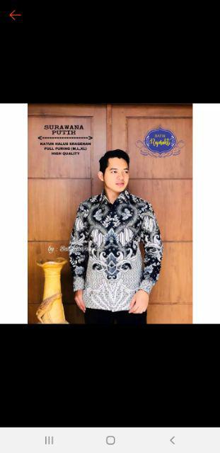 Mahajana Biru Kemeja Batik Pria Lengan Panjang Atasan Batik Solo Kemeja Pria Batik Modern By Gba