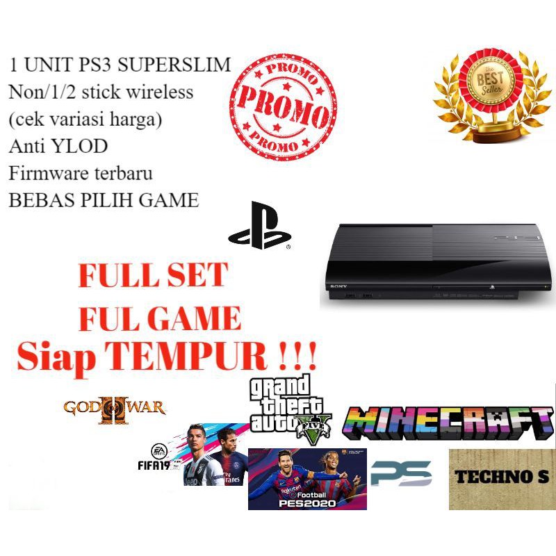 PS3 SuperSlim 500GB - PS 3 Super Slim 320GB - Playstation 3 SS 250GB - Ps3 Super slim 160GB
