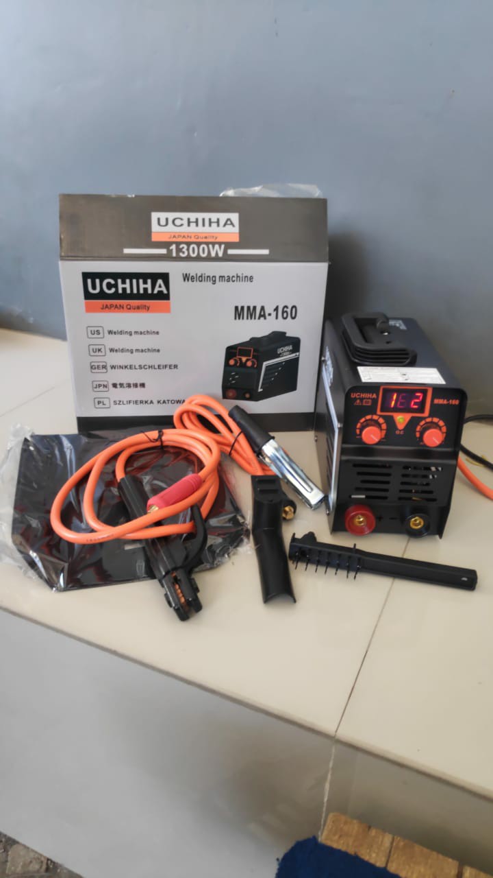 Uchiha 1300 W Mesin Travo Las Listrik Inverter 2 Tombol Super Digital 160a Mesin Las Tercanggih