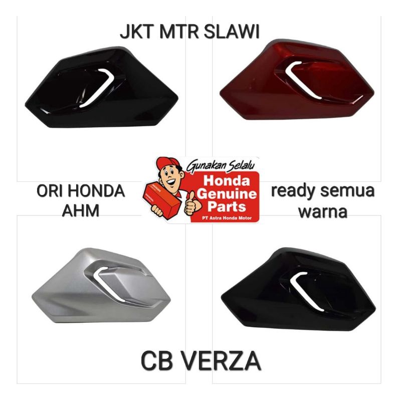 cover body shroud R L, sayap tanki luar, sayap tangki luar hitam metalic ,hitam dop, silver, merah, CB 150 Verza harga satuan ori honda