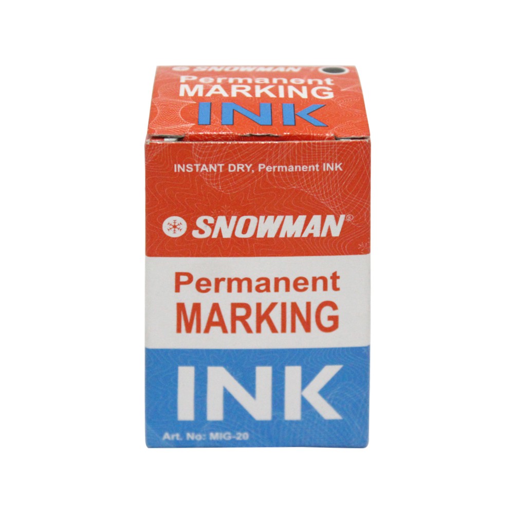 Isi Tinta Spidol PERMANENT Refill Marking Ink Snowman Tinta Spidol Snowman Warna Hitam - OFF-03