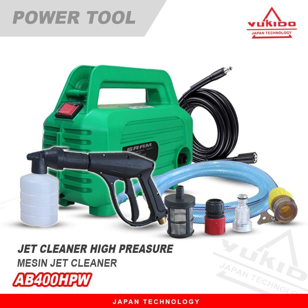 NEW PROMO!! YUKIDO HPW400/YUKIDO JET-20 Mesin Steam Jet Cleaner Cuci Motor Mobi Mesin Steam Cuci Mobil Jet Cleaner High Pressure Washer 700W 900WATT