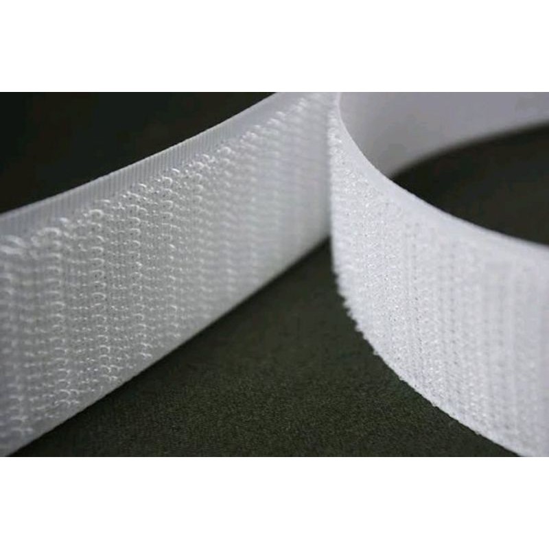 Velcro/ Prepetan/ Perekat Kain 2,5 cm Hitam dan Putih Permeter-2