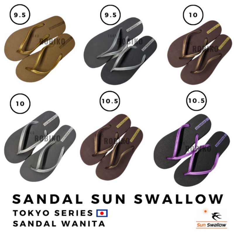 sandal jepit sun swalow Tokyo ukuran  9,5 / 10 / 10,5  untuk remaja &amp; dewasa