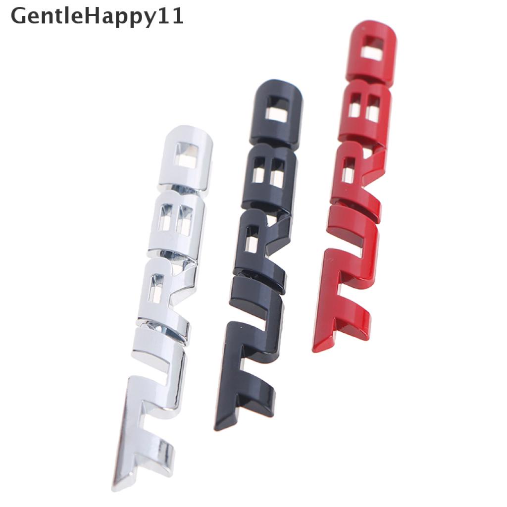 Gentlehappy 3D Metal Letter Turbo Mobil Motor Emblem Badge Stiker Hiasan Sisi