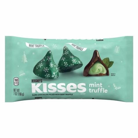 

COKELAT HERSHEY'S KISSES DARK CHOCOLATE MINT TRUFFLE 198GRAM ASAL USA DC51C1215