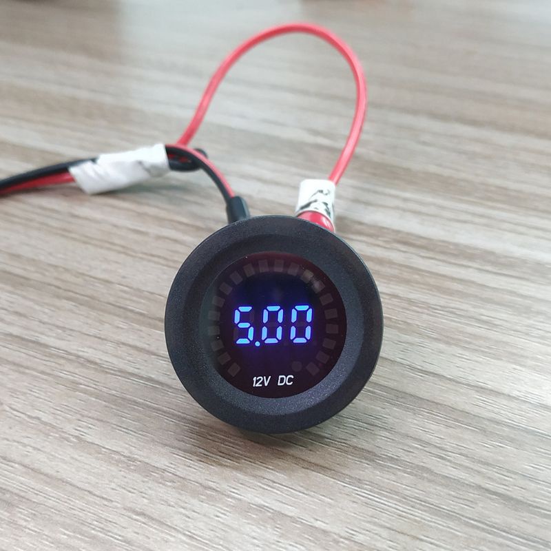 Btsg Volt Meter LED Digital Display Voltmeter Pengukur Tegangan Untuk Motor Mobil Auto