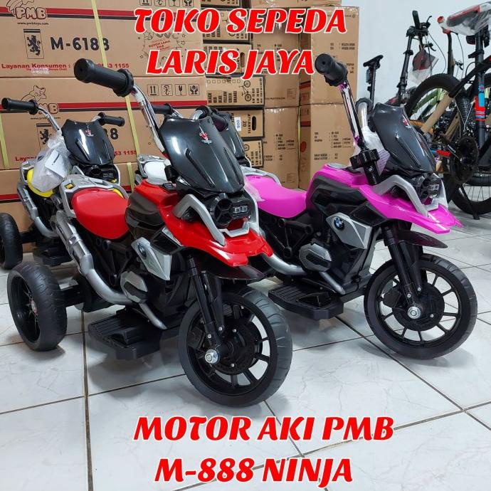 Promo Awal tahun MOTOR AKI ANAK PMB M888 M-888 AKI MOTORAN AKI NINJA RODA TIGA Promo Awal tahun