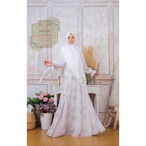 GAMIS SET MARITZA WHITE by ULYA HIJAB