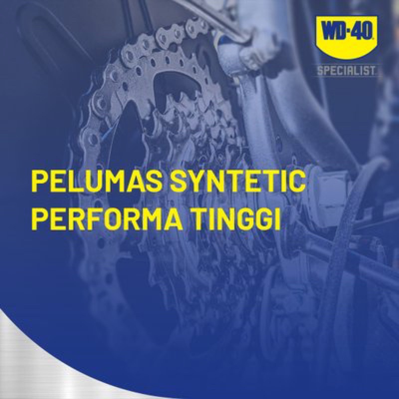 WD-40 Specialist Chain Lube  MEMBERIKAN PELUMASAN &amp; PERLINDUNGAN RANTAI YANG BERPERFORMA TINGGI &amp; TAHAN LAMA