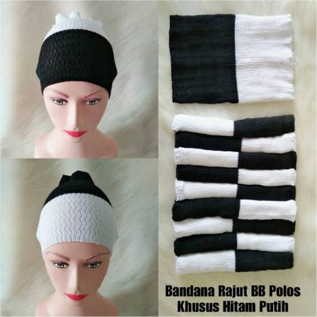 Ciput rajut hitam putih