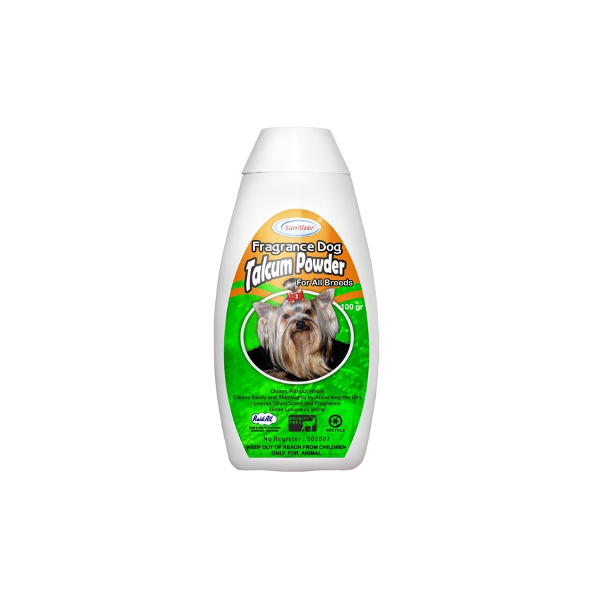 Raid All - Sanitiser DOG Talcum Powder 100gr / Bedak Anjing Murah