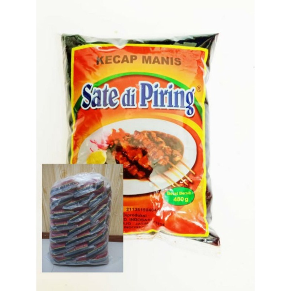

Kecap Manis Sate di Piring 480 ml ( isi 20 / 1 bal ) - kecap refill, kecap murah, kecap manis organik