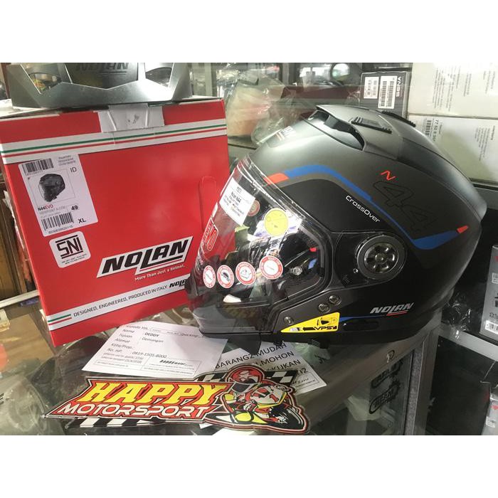 HELM FLIP UP NOLAN N44 EVO CROSS OVER GREY MATT ITALY SZ SNI M L XL XX