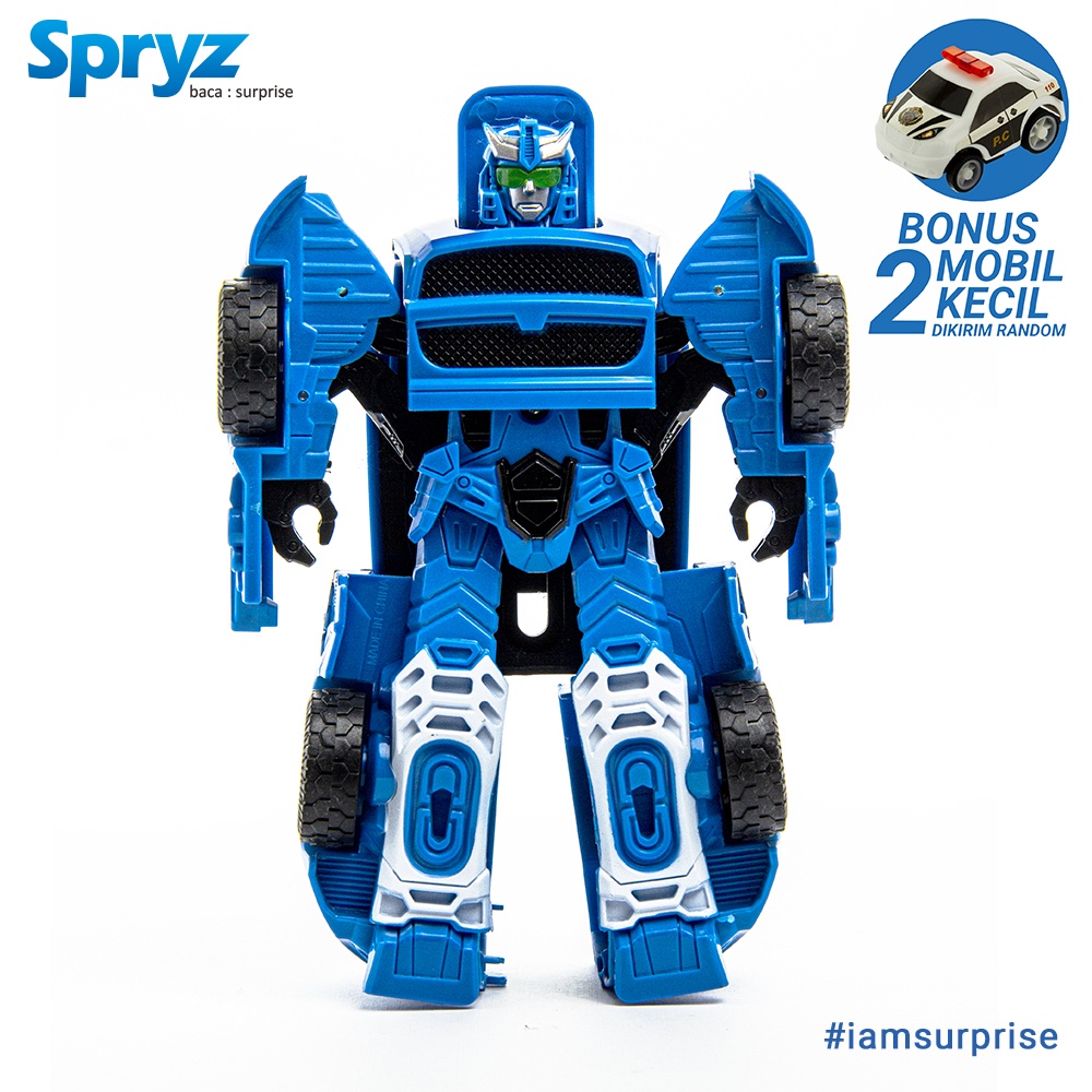 Spryz Revamp Justice Sarge - Mainan Mobil Robot Transformer