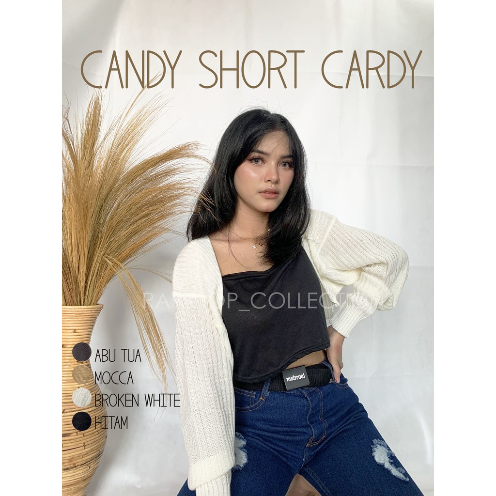 NEW!!! CANDY SHORT CARDY outercardy_balero_cardycrop_rajutkorea_koreastyle_