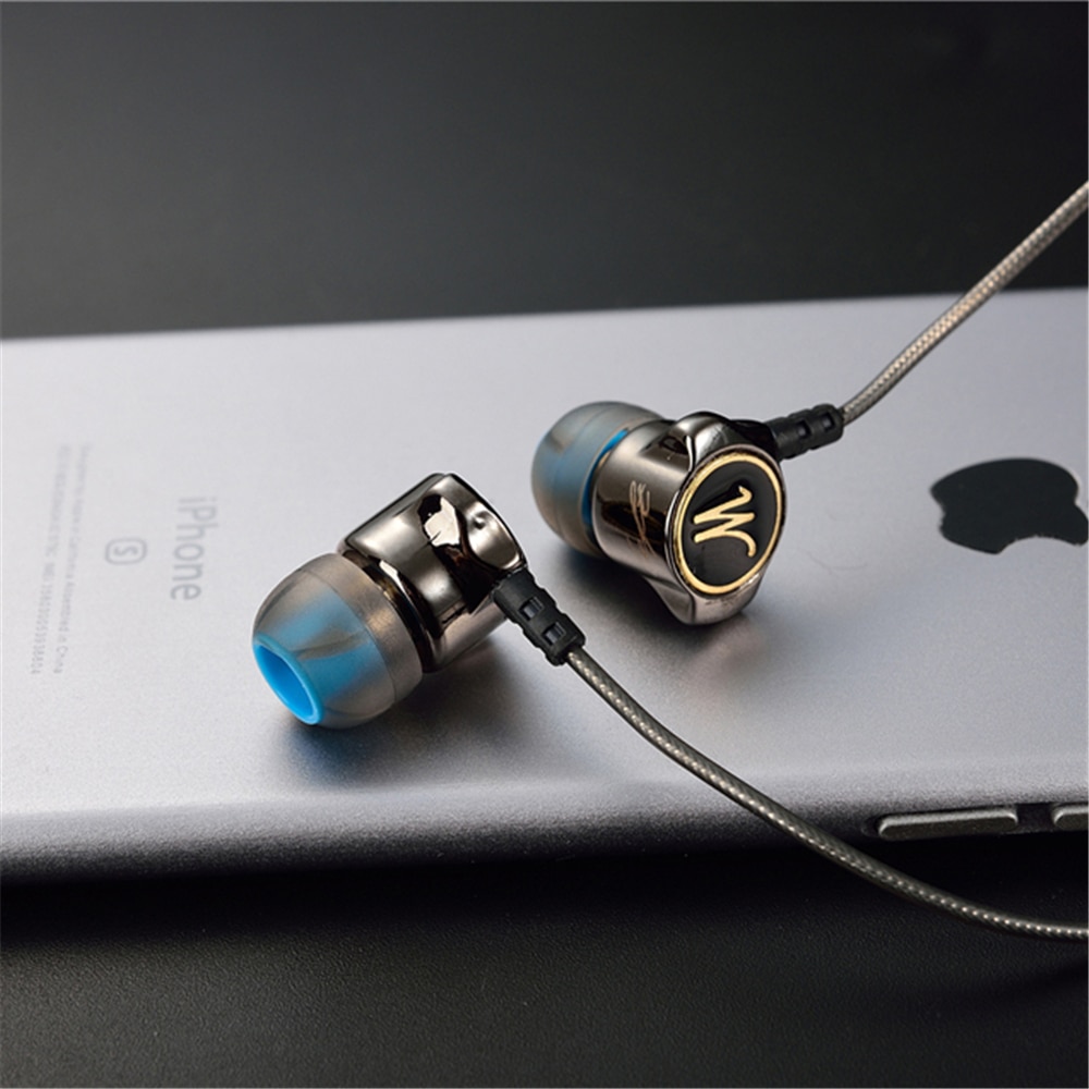 Qkz DM7 Headset Earphone Kabel Lapis Emas Dengan Noise Isolating HD HiFi VS AK6 CK6 CK5