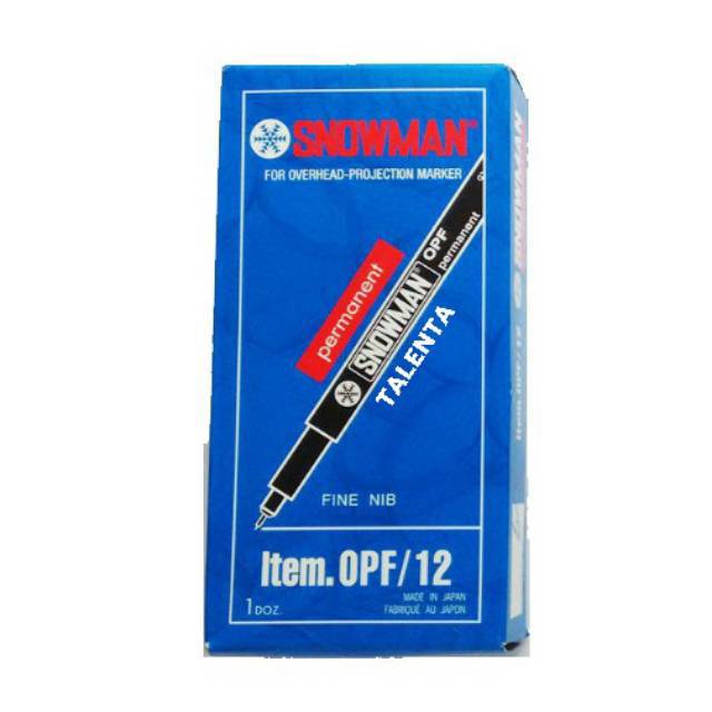 

Pulpen Snowman OHP Permanent - 1 Lusin