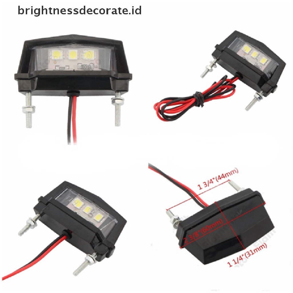 (Birth) Lampu Plat Nomor Belakang Motor 3-led Mini