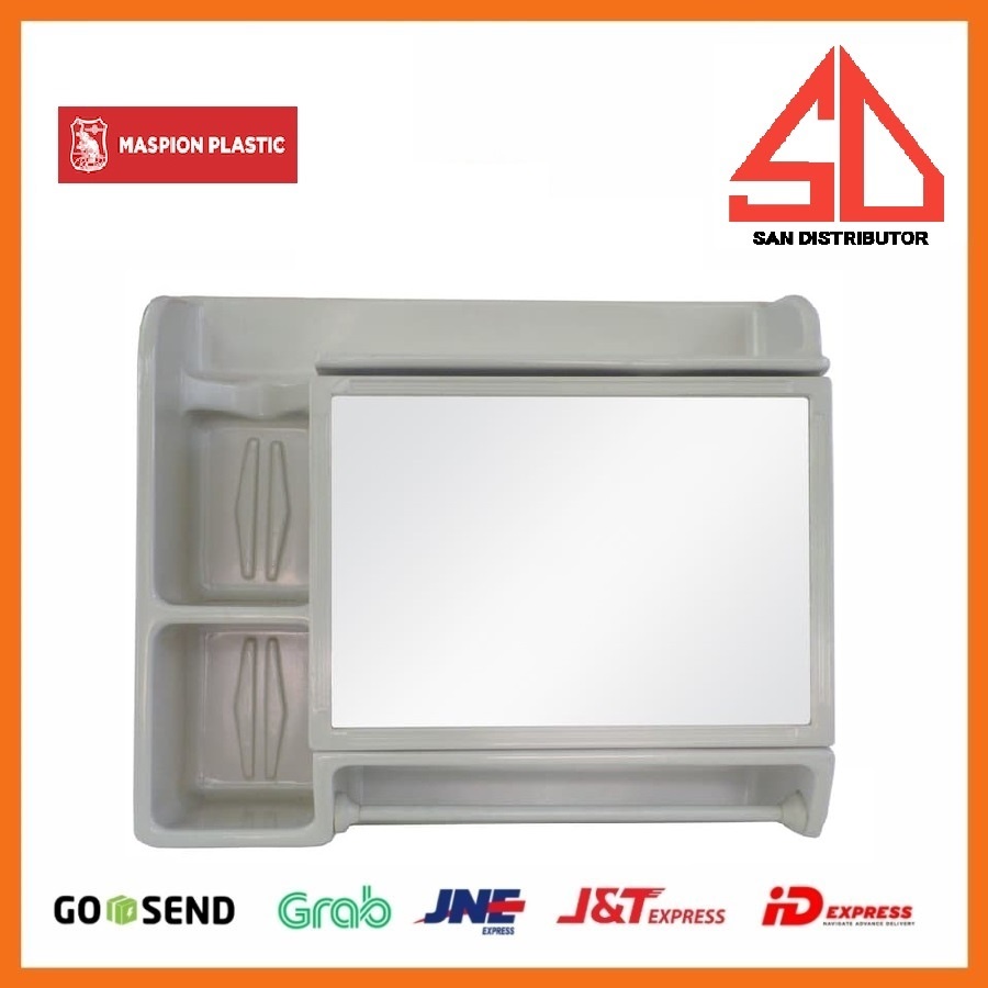 Maspion MC-5 Mirror Box wall Cabinet Kotak Sabun kaca Cermin Serbaguna + tempat tisu