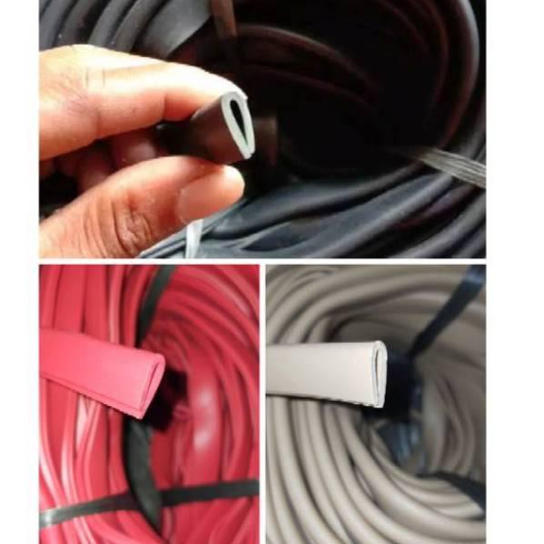 Karet List helm fullface INK ,KYT , NHK , NJS , Bogo || Karet List U warna Krem Merah Hitam cokelat