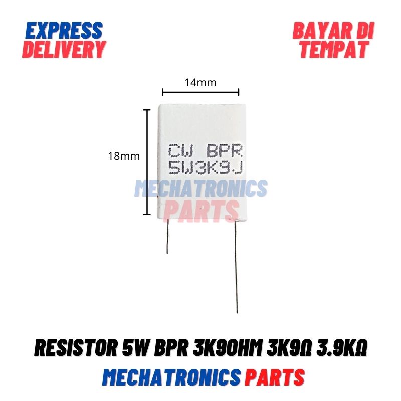 Resistor 5W BPR 3K9Ohm 3K9Ω 3.9KΩ