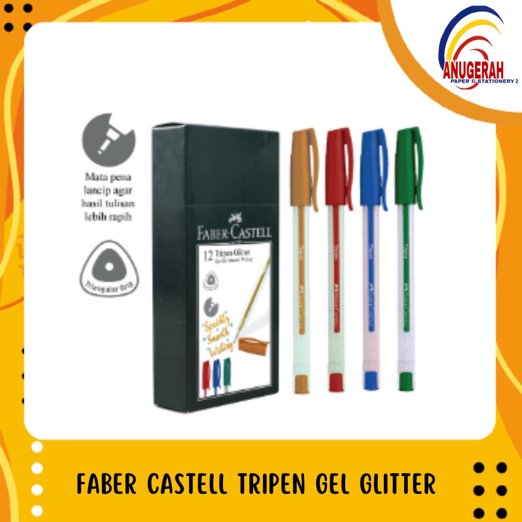 

Faber Castell Pulpen Ballpoint Tripen Glitter (PCS)