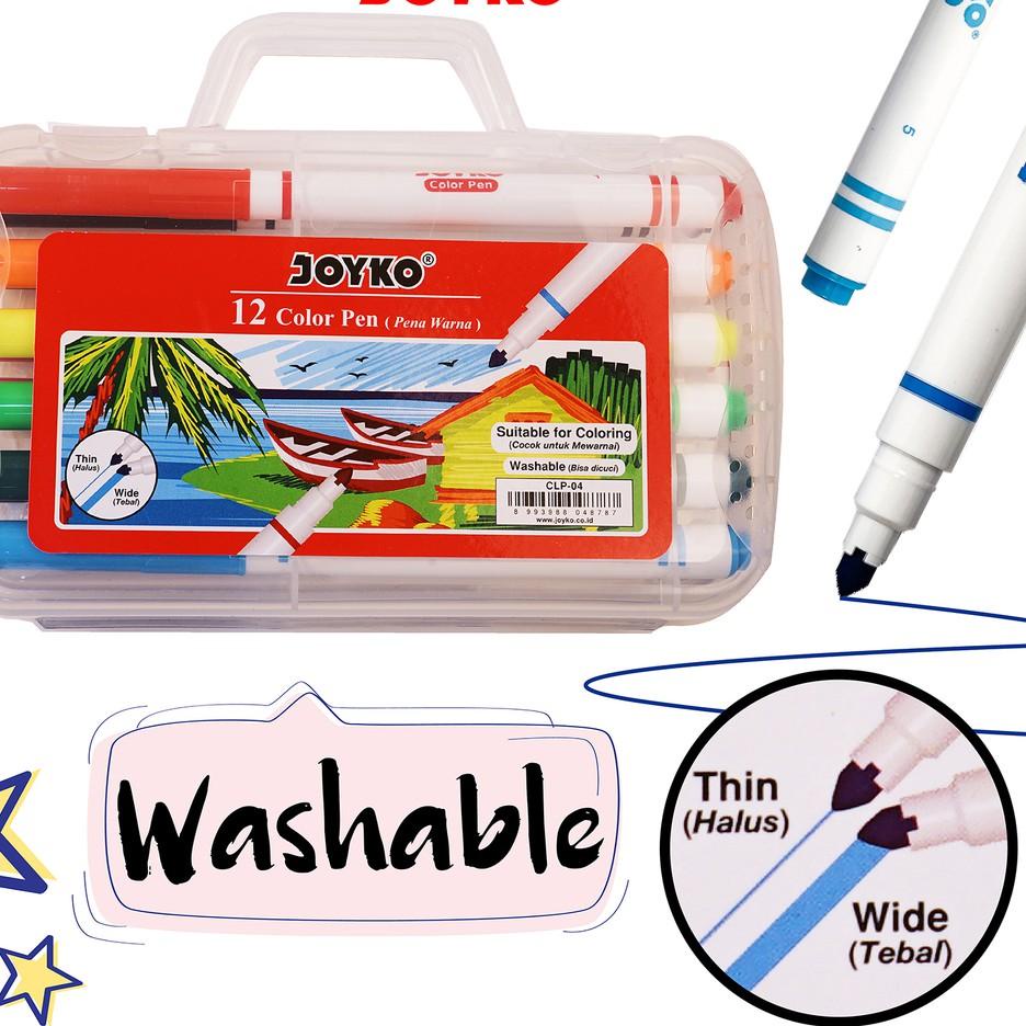 

Ready KITKM Color Pen Pulpen Pena Warna Joyko CLP-04 12 Warna Colors 90 Terlaku.