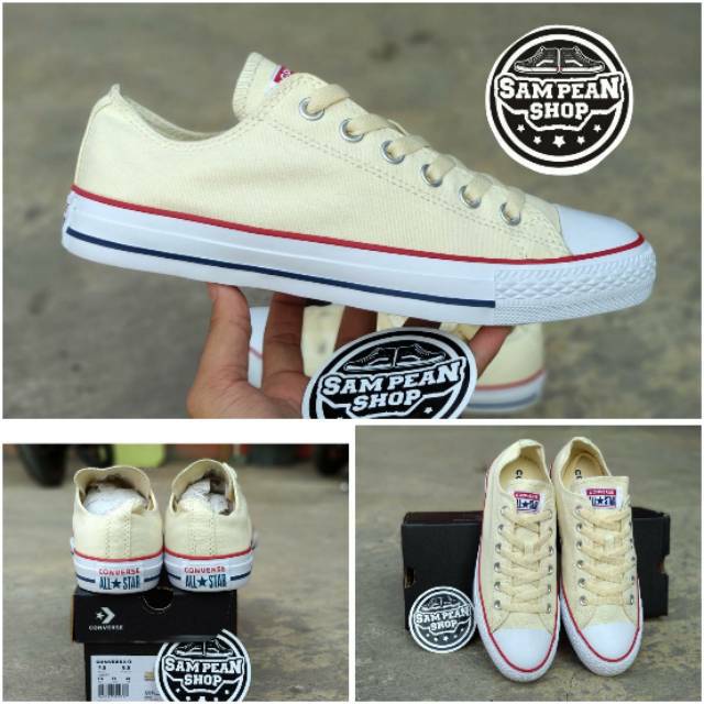 white beige converse