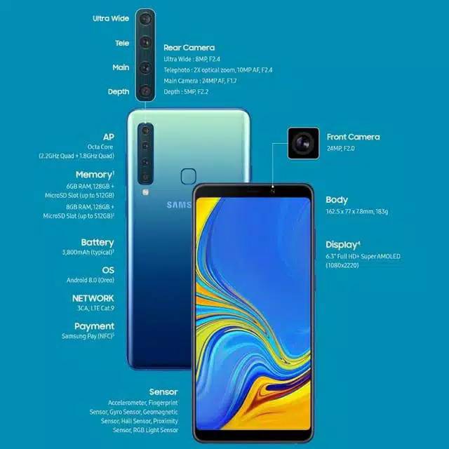 SPESIAL HR INI CUCI GUDANG HP  HP SAMSUNG A9 2018 6/128