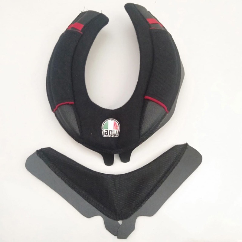 BUSA LEHER CHINGUARD HITAM MODEL AGV UNIVERSAL HELM FULLFACE