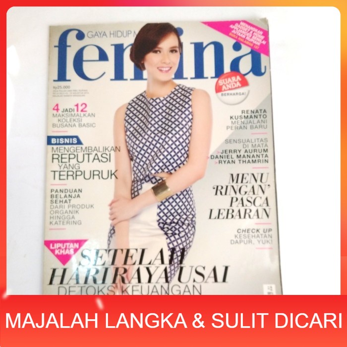 Majalah FEMINA No.31 Agu 2014 RENATA KUSMANTO Langka