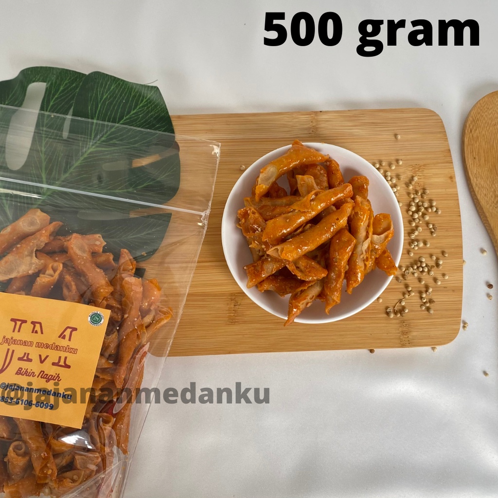 

Cemilan Kacang Gulung Kacang Intip 500 gr Snack Jajanan Medanku