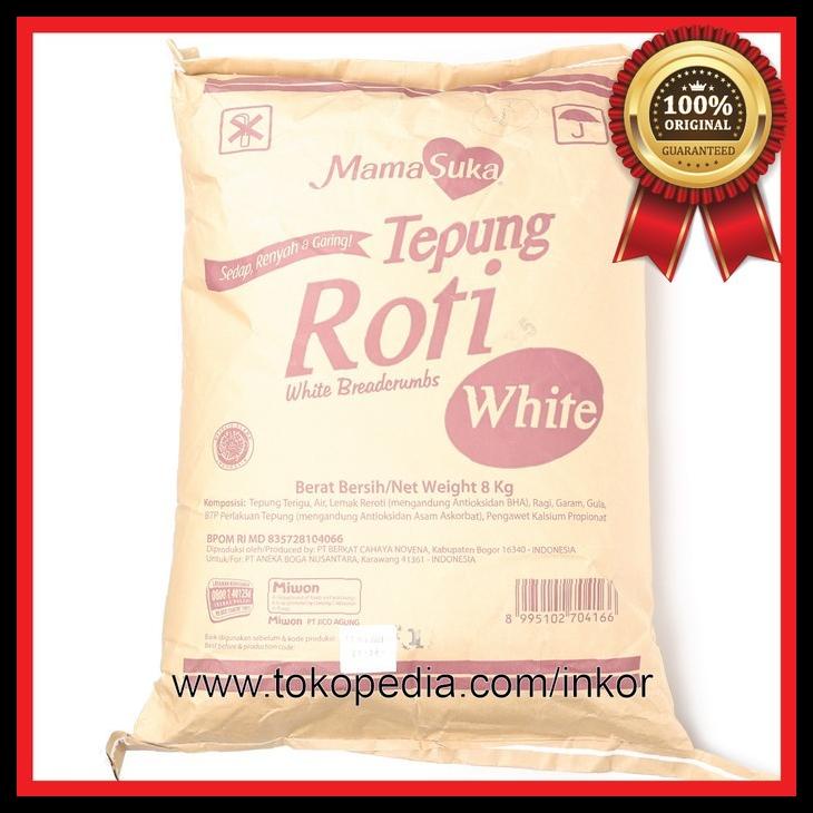 

TERBARUU!! MAMASUKA TEPUNG ROTI WHITE BREADCRUMB SEDAP RENYAH GARING 8KG COD