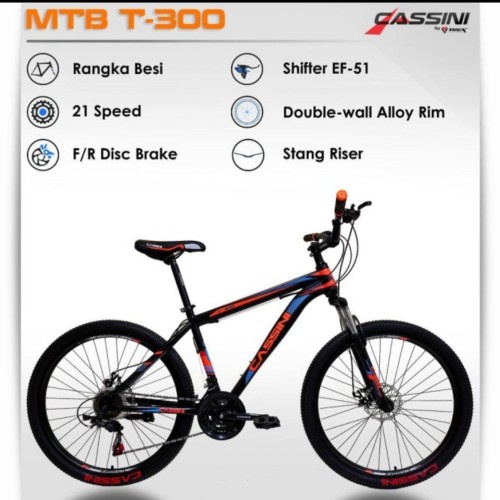 Sepeda MTB Trex 26 inch Cassini T-300 sepeda mtb murah