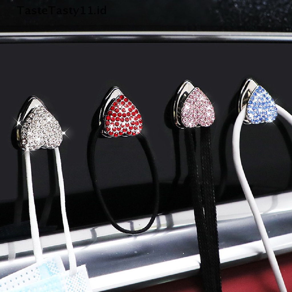 【TasteTasty】 Mini Coupler Crystal Diamond Love Hook Home Wall Decoration Door Hanging .