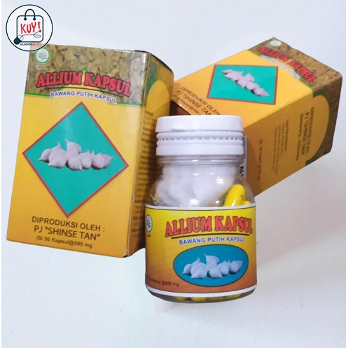 ALLIUM KAPSUL (50 KAPSUL) / BAWANG PUTIH KAPSUL / GARLIC KAPSUL / OBAT KOLESTEROL / DARAH TINGGI