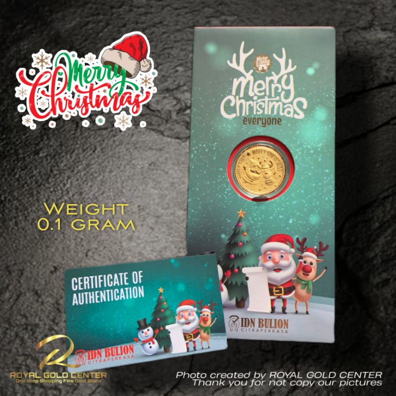 Merry Christmas IDN Bullion Thin Gold Emas Logam Mulia