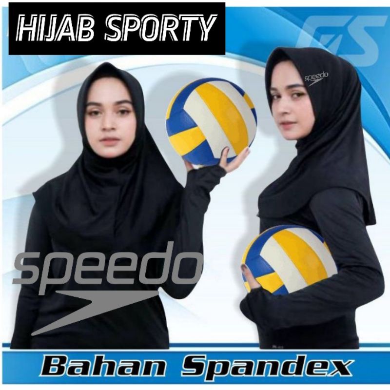 Hijab volly jilbab olahraga muslimah untuk volly badminton renang