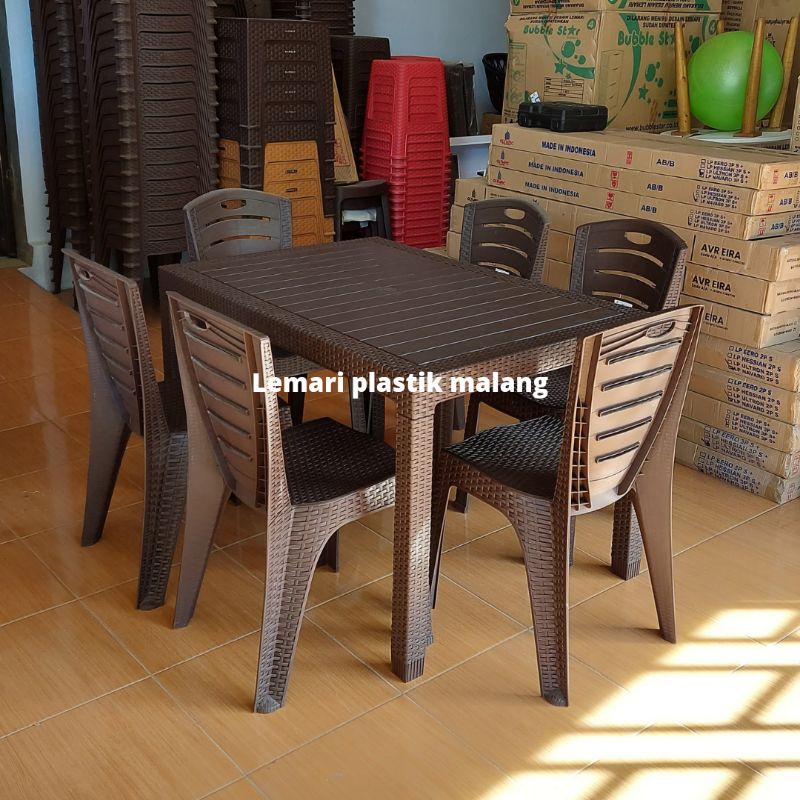 meja makan plastik
