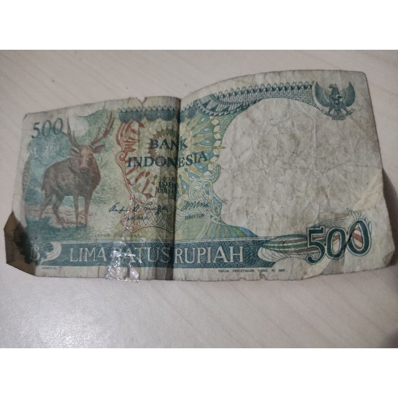 UANG ANTIK 500 RUPIAH TAHUN 1988