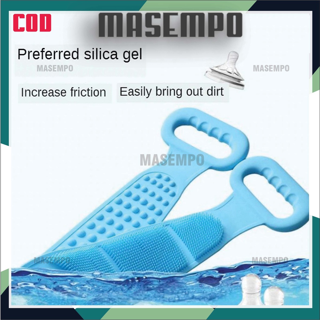 Sikat Punggung Silikon Shower Puff Spons Bath Mandi Scrub Alat Gosok Badan Scrubber Silicone