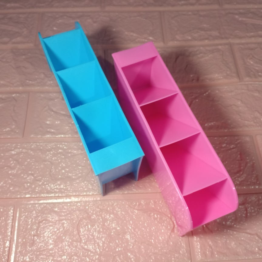 Rak Dapur 4 Sekat Alat Masak Kosmetik Organizer Drawer Serbaguna Warna Warni Rak Mini 4 Sekat Mini