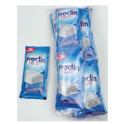 PROCLIN PEMUTIH PAKAIAN 1 RENCENG ISI 12 SACHET