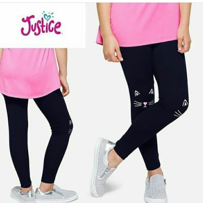 Legging anak perempuan merk justice sisa ekspor motif kucing