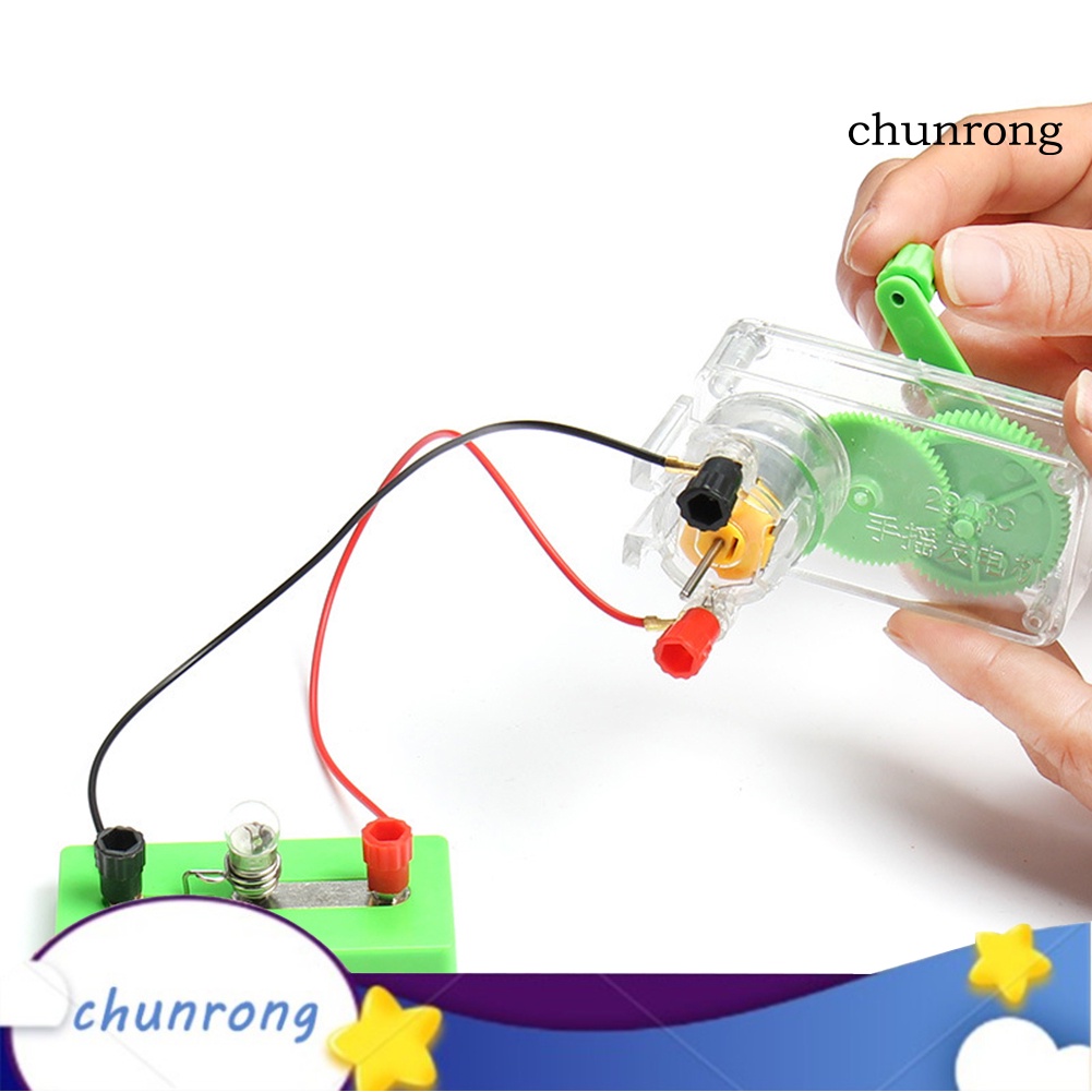 Cr Children Diy Hand Crank Dc Generator Model Fan Kit Experiment Kid Education Toy Shopee Indonesia