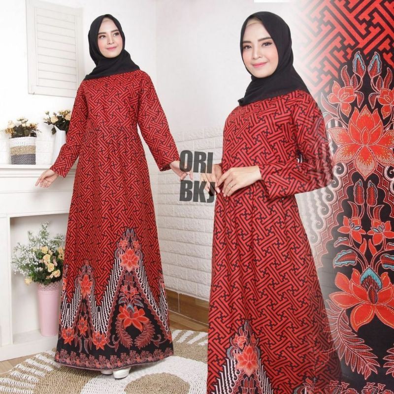 Gamis Batik Manggar, Padi,sekar,cantik,kubis,kipas,daun,kupu,nadine,gendis