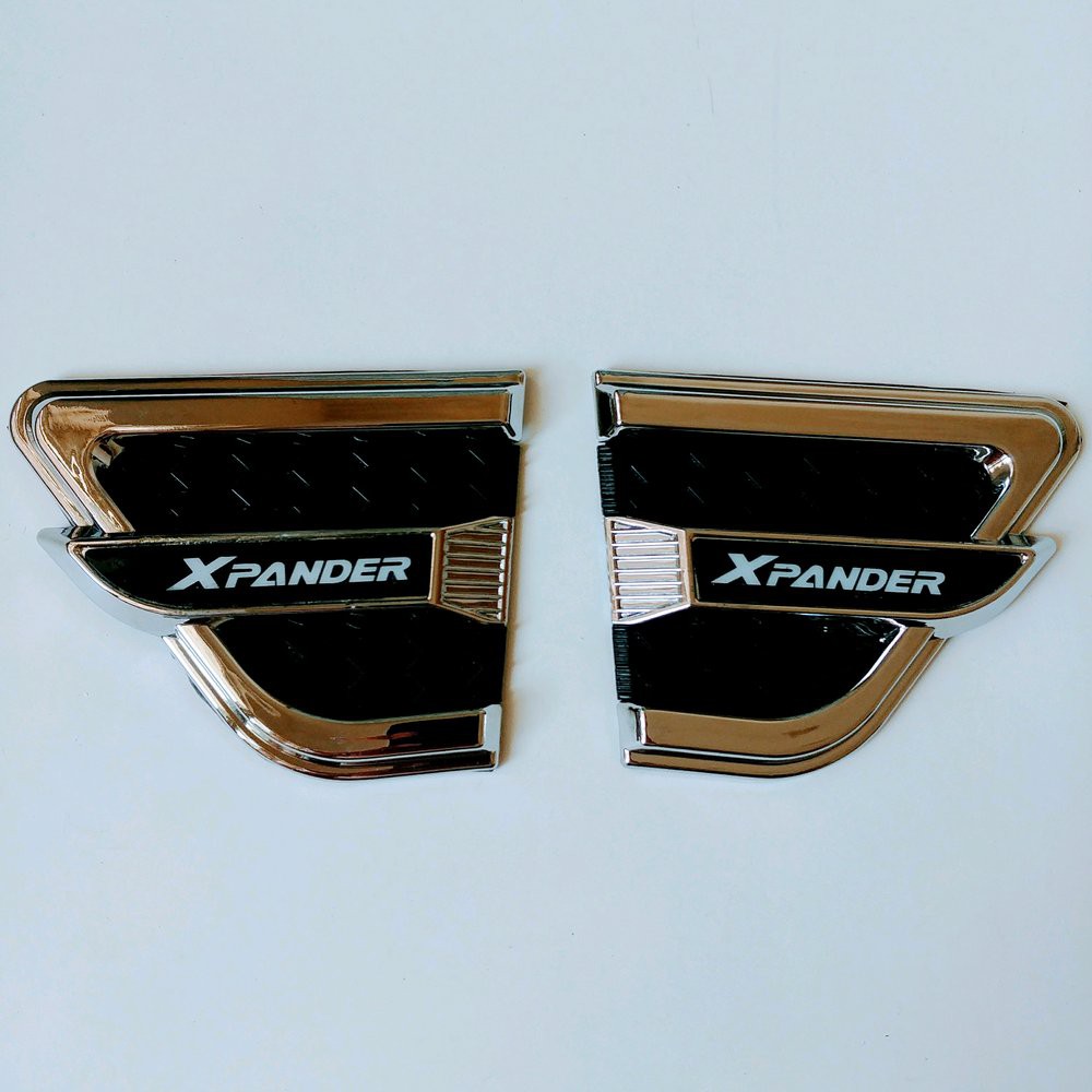 side ventilator emblem air flow samping mobil Mitsubishi logo xpander chrome hitam