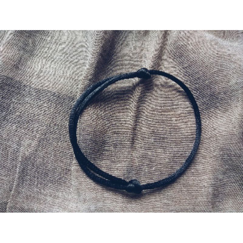 Gelang Satin Hitam /Gelang Tali polos /Gelang polos hitam